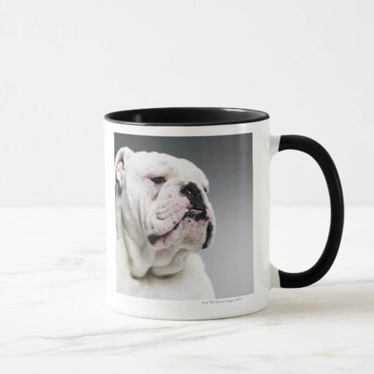 Weißer Stier-Hund Tasse (Rechts)