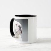 Weißer Stier-Hund Tasse (Vorderseite Links)