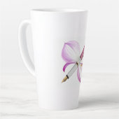 weißer Stift mit rosa Band Milchtasse (Linke Ecke)