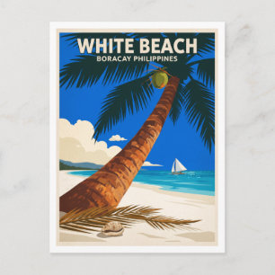 Weißer Strand, Boracay, Philippinen Malay Reise Postkarte