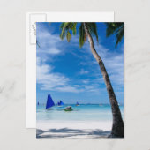 Weißer Strand | Boracay, Philippinen Postkarte (Vorne/Hinten)