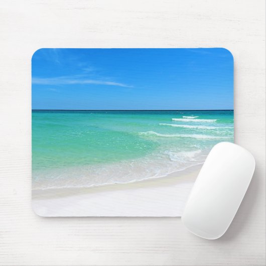 Weißer Strand Mousepad (Mit Mouse)