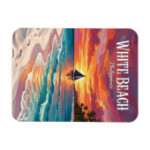 Weißer Strand Philippinen Magnet (Horizontal)