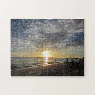weißer Strand Sonnenuntergang Puzzle