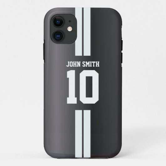 Weißer Streifen-Fußball-Jersey dunkler iPhone 5 Case-Mate iPhone Hülle (Rückseite)