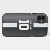 Weißer Streifen-Fußball-Jersey dunkler iPhone 5 Case-Mate iPhone Hülle (Rückseite (Horizontal))