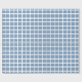 Weißer Streifen kariert auf kleiner Jungen-Blau Geschenkpapier (Flach)