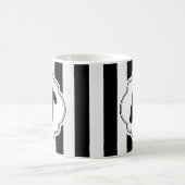 Weißer Streifen-SchwarzesScottie Kaffeetasse (Mittel)
