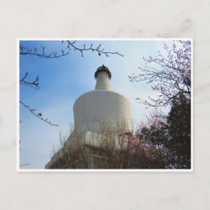 weißer Stupa Postkarte
