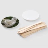 Weißer Südmagnolia-Blume Fächer (Non-assembled)