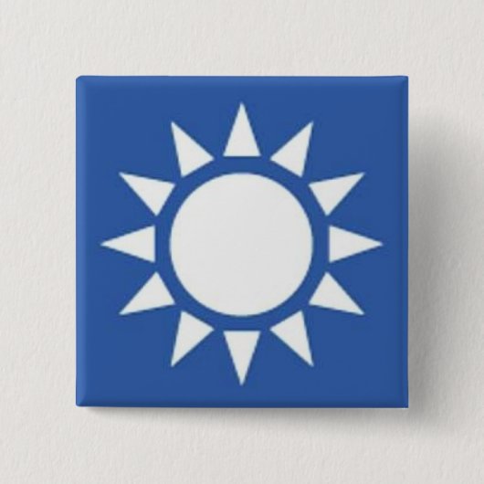 Weißer Sun-Button Button (Vorderseite)