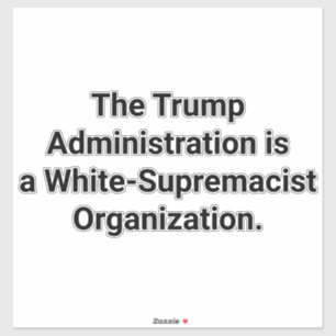 Weißer-Suprematist Trump Hankamer Artjunkhaus Frie Aufkleber