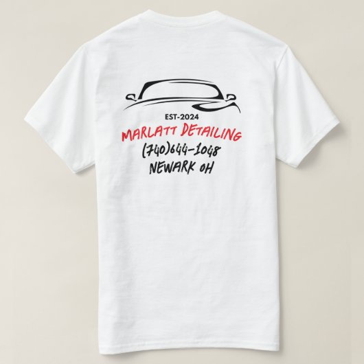 Weißer T - Shirt (Design Rückseite)