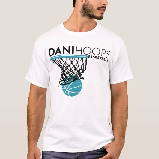 Weißer T - Shirt - Dani Hoops Basketball (Vorderseite)