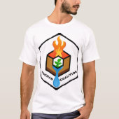 Weißer T - Shirt der Kohle (Vorderseite)