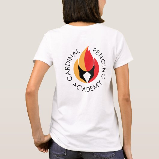 Weißer T - Shirt mit CFA-Logo (Rückseite)