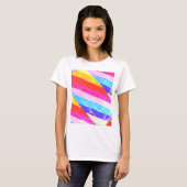 Weißer T - Shirt mit Farben (Vorne ganz)