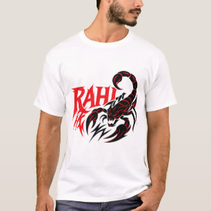 Weißer T - Shirt mit feinem Design eines Skorpion