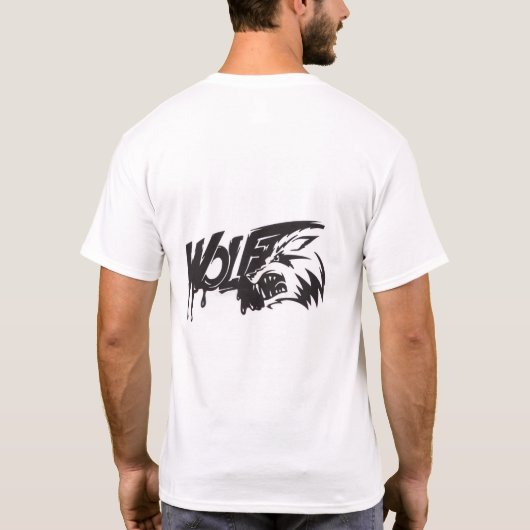 Weißer T - Shirt mit feinem Design eines Skorpion (Rückseite)