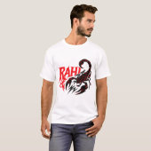 Weißer T - Shirt mit feinem Design eines Skorpion (Vorne ganz)