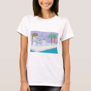 Weißer T - Shirt mit Karibik