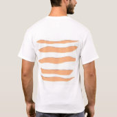 Weißer T - Shirt mit Orange Tiger Streifen (Rückseite)