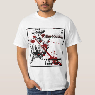 Weißer T - Shirt mit YANCEY Killer Kauboi Design