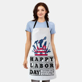 Weißer Tag nach dem glücklichen Arbeitstag Schürze (Getragen)