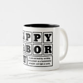 Weißer Tag nach dem glücklichen Arbeitstag Zweifarbige Tasse (VorderseiteRechts)