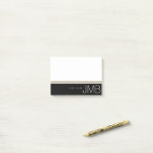 Weißer Tan und schwarzer Streifen Nur eine Note Mo Post-it Klebezettel (Auf Schreibtisch)