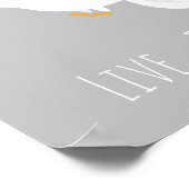 Weißer Taubenvogel auf grau Poster (Ecke)