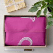 Weißer Teekessel in Hot Pink Seidenpapier (Geschenk)