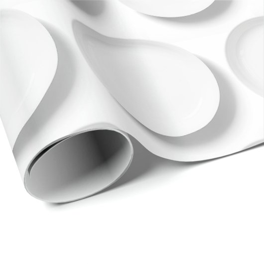 Weißer Teller Geschenkpapier (Rolleneckpunkt)