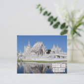 Weißer Tempel in Chiang Rai Thailand Postkarte (Stehend Vorderseite)