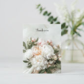 Weißer Teppich mit Spitzen Dankeskarte (Stehend Vorderseite)