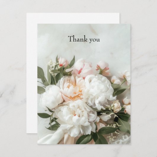 Weißer Teppich mit Spitzen Dankeskarte (Vorne/Hinten)