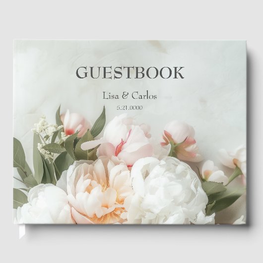 Weißer Teppich mit Spitzen Gästebuch (Vorderseite)