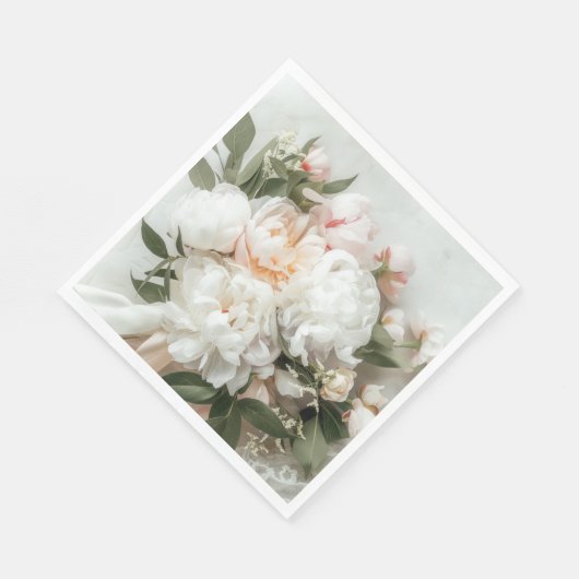 Weißer Teppich mit Spitzen Serviette (Ecke)