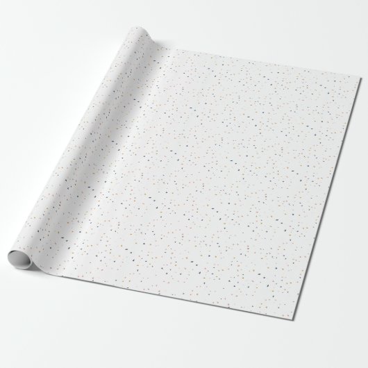 Weißer Terrazzo Geschenkpapier (Ungerollt)