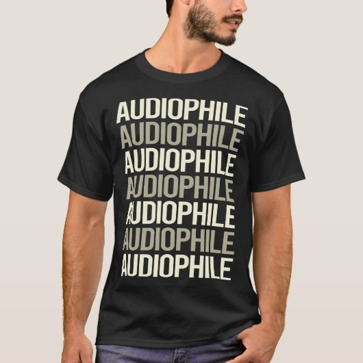Weißer Text Audiophile T-Shirt (Vorderseite)