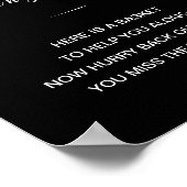 Weißer Text auf Schwarzen-Männerbädern Hochzeit Poster (Ecke)