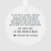 Weißer Text | Enkelkinder machen Life Grand Foto Ornament (Rückseite)