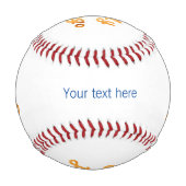 Weißer Text für das Firmenlogo Baseball (Rückseite)