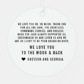 Weißer Text | Grandkids Make Life Grand Foto Ornam Ornament Aus Metall (Rückseite)