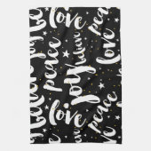 Weißer Text im schwarzen Hintergrund Küchentuch (Vertikal)