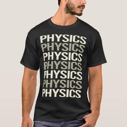 Weißer Text Physik T-Shirt (Vorderseite)