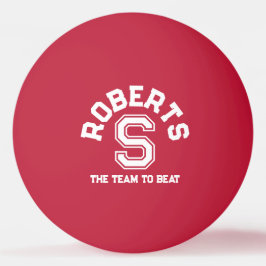 Weißer Text - Sondername für Monogramm und Team Tischtennisball