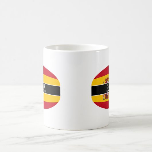 Weißer Text - Spanien - 1812-Flagge Kaffeetasse (Mittel)