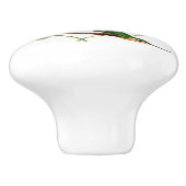 Weißer Throated Gebirgsedelstein-Kolibri Keramikknauf (Seitenansicht)