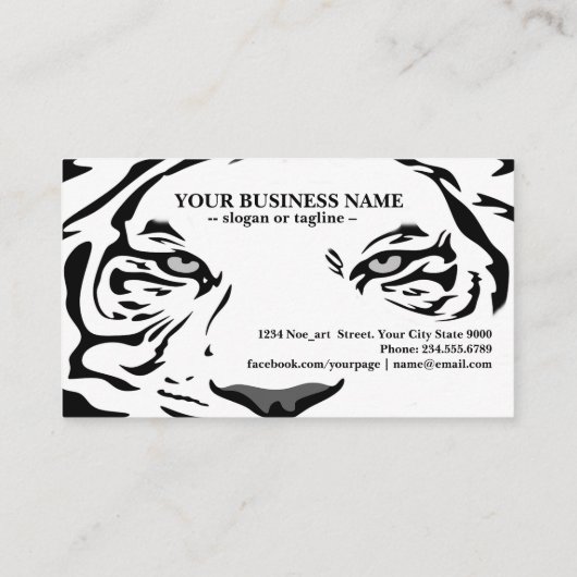 weißer Tiger 321 Visitenkarte (Rückseite)